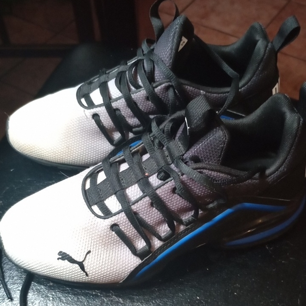 Puma Black Sneakers with White Accents